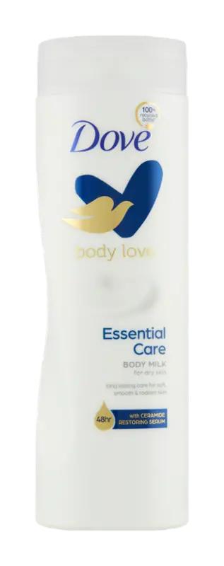 Dove Tělové mléko Essential hydratační pro suchou pokožku, 400 ml