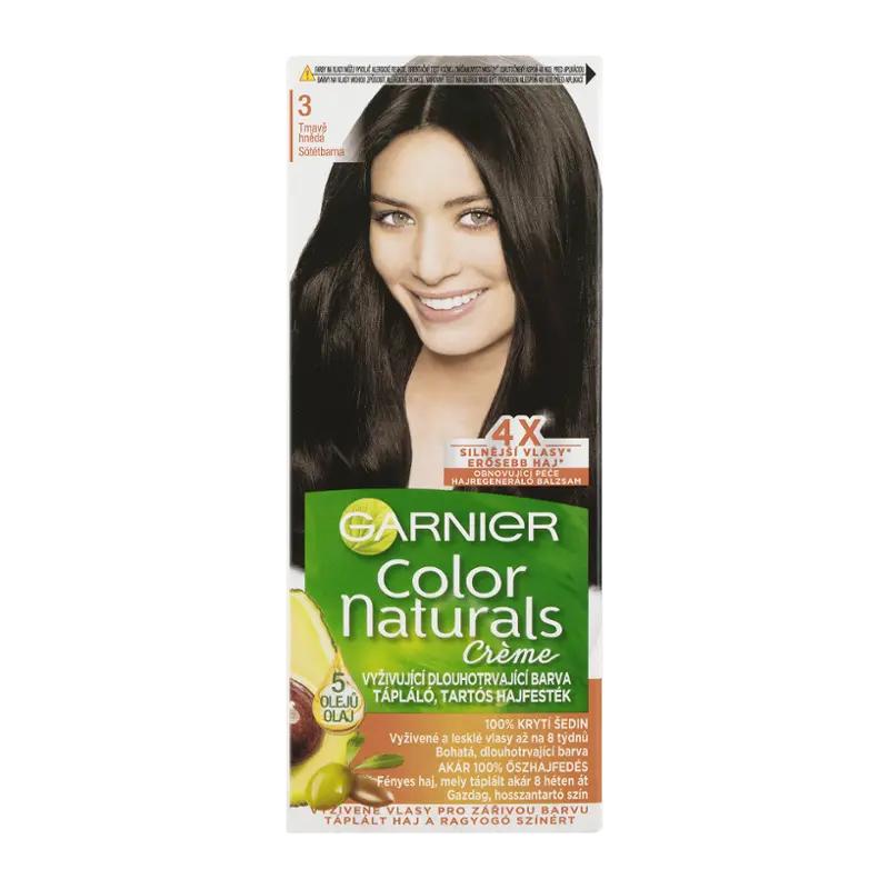 Garnier Barva na vlasy Color Naturals 3 tmavě hnědá, 1 ks
