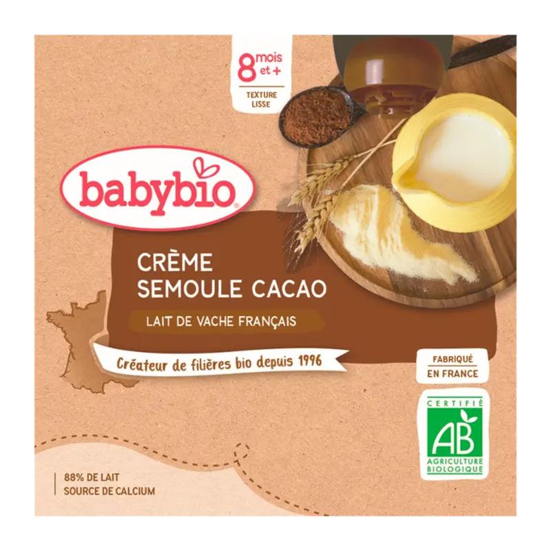 Babybio BIO krém kakao s krupičkou, 340 g