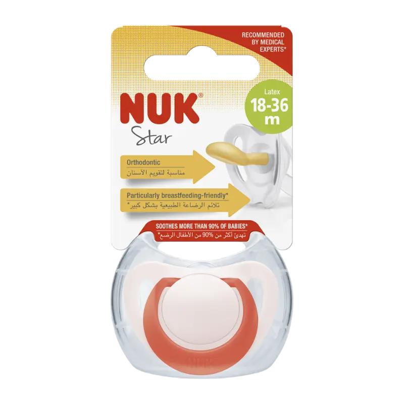 NUK Dudlík Star latex 18 - 36 měsíců, různé druhy, 1 ks
