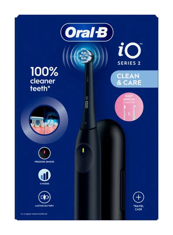 Oral-B Elektrický zubní kartáček Oral-B iO 2 Black + cestovní obal, 1 ks