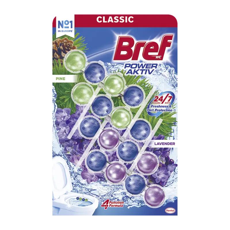 Bref Tuhý WC blok Power Aktiv Pine & Lavender, 200 g