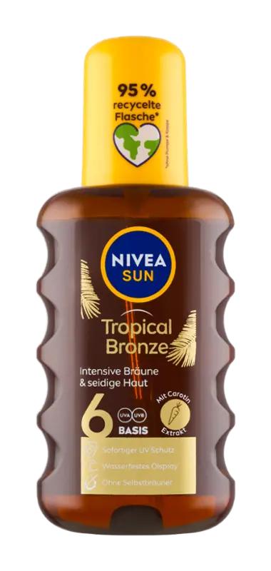 NIVEA Olej na opalování ve spreji s karotenem SPF6, 200 ml