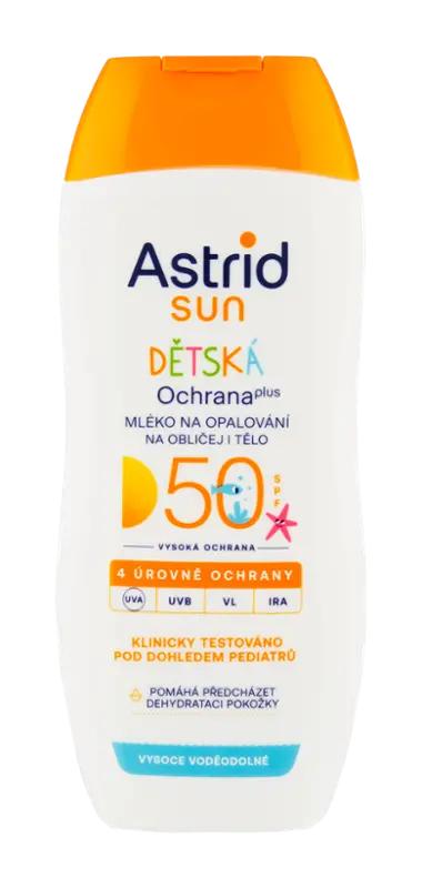 Astrid Dětské mléko na opalování SPF50, 200 ml