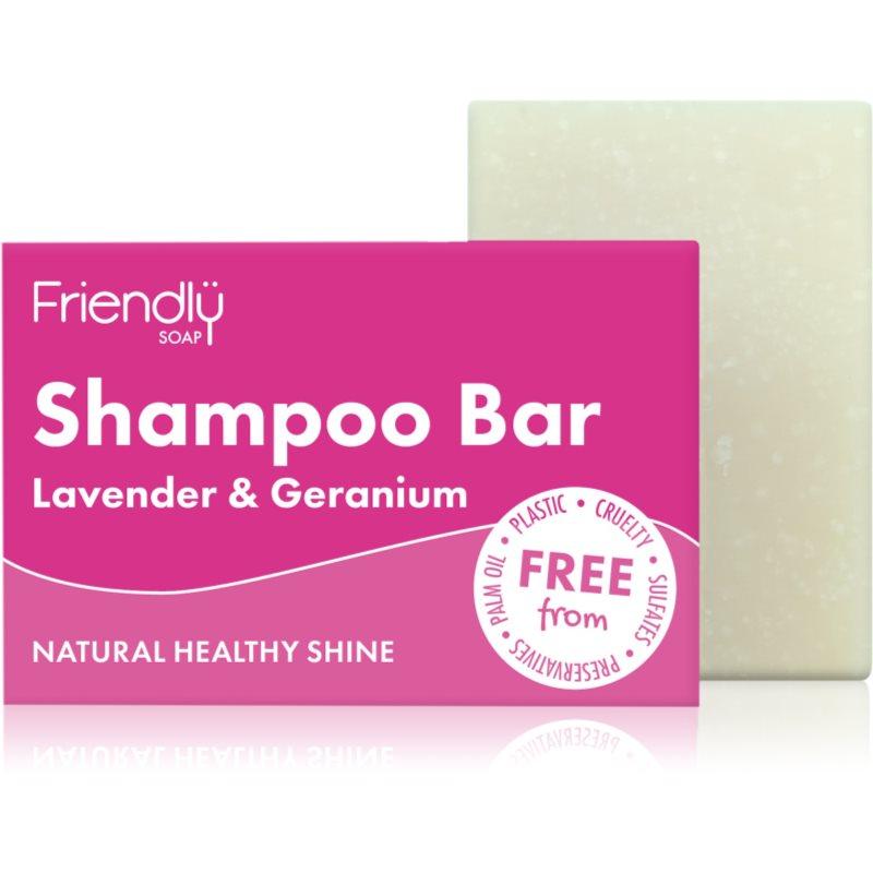 Friendly Soap Natural Shampoo Bar Lavender & Geranium přírodní mýdlo na vlasy 95 g