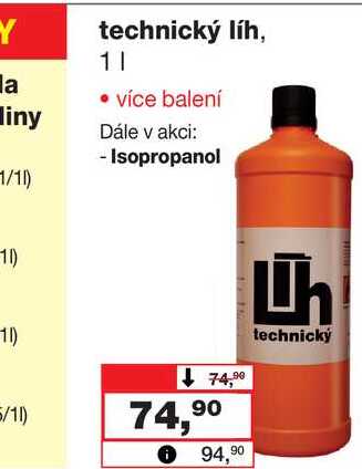 technický líh, 1l