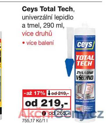 Ceys Total Tech, univerzální lepidlo a tmel, 290 ml