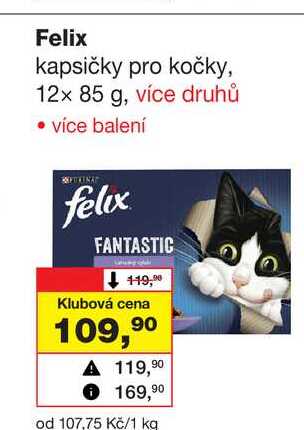 Felix kapsičky pro kočky, 12x 85 g