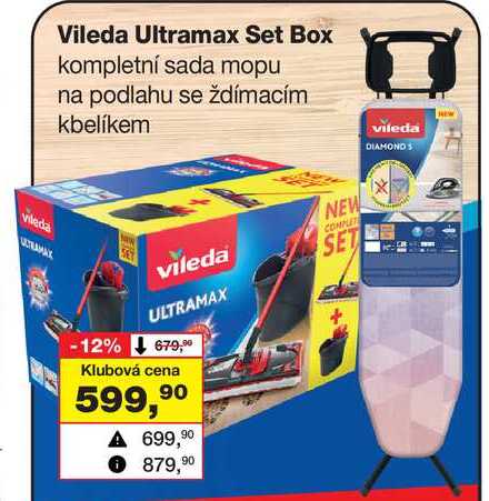 Vileda Ultramax Set Box kompletní sada mopu na podlahu se ždímacím kbelíkem