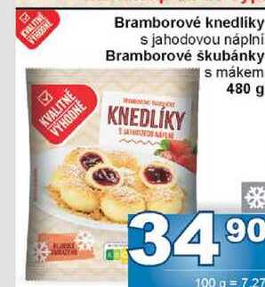 Bramborové knedlíky s jahodovou náplní 480g