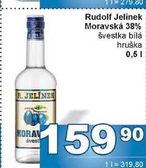 Rudolf Jelínek Moravská 38% švestka bílá 0,5l