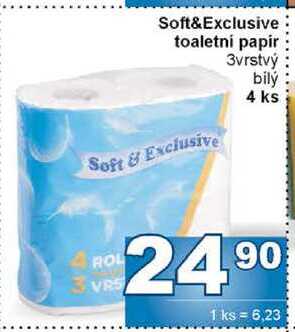 Soft & Exclusive 3vrstvý bilý 4 ks 