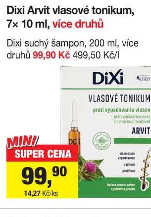 Dixi Arvit vlasové tonikum, 7x 10 ml, více druhů 