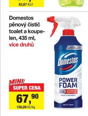 Domestos pěnový čistič toalet a koupelen, 435 ml, více druhů 