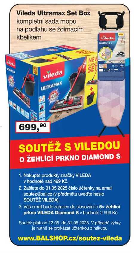 Vileda Ultramax Set Box kompletní sada mopu na podlahu se ždímacím kbelíkem 