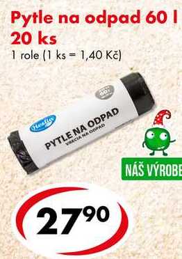 Pytle na odpad 60 I, 20 ks 