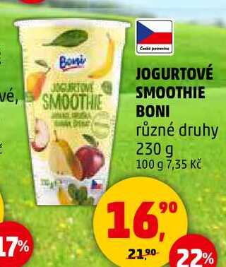 JOGURTOVÉ SMOOTHIE BONI různé druhy, 230 g  
