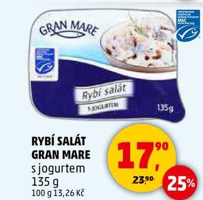 RYBÍ SALÁT GRAN MARE s jogurtem, 135 g 