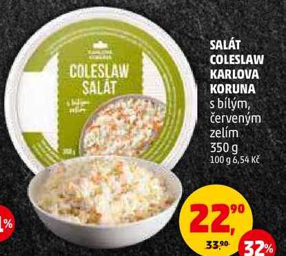 SALÁT COLESLAW KARLOVA KORUNA s bílým, červeným zelím, 350 g  