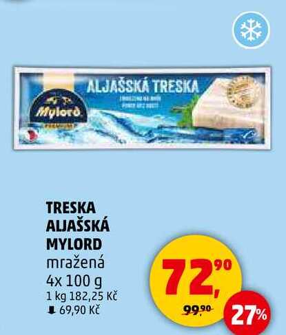 TRESKA ALJAŠSKÁ MYLORD mražená, 4x 100 g 