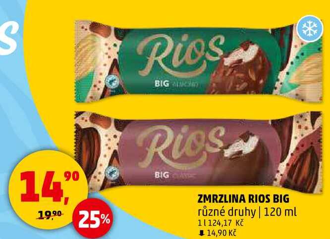 ZMRZLINA RIOS BIG různé druhy, 120 ml 