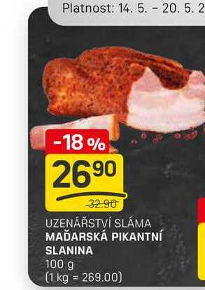 MAĎARSKÁ PIKANTNÍ SLANINA 100g