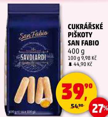 CUKRÁŘSKÉ PIŠKOTY SAN FABIO, 400 g 