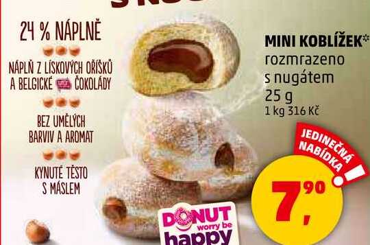 MINI KOBLÍŽEK rozmrazeno s nugátem, 25 g 