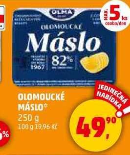 OLMA OLOMOUCKE MÁSLO 82 %, 250 g