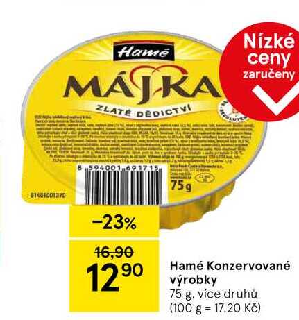 Hamé Konzervované výrobky, 75 g, více druhů 