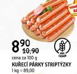 Vodňanské Kuře Kuřecí párky striptýzky 100g