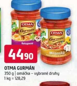 Otma Gurman 350 g omáčka vybrané druhy