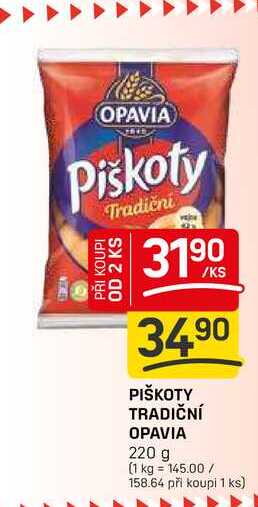 PIŠKOTY TRADIČNÍ OPAVIA 220 g