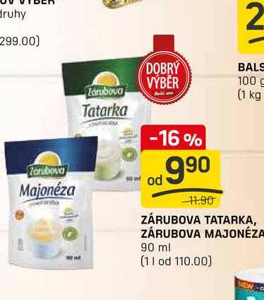 ZÁRUBOVA TATARKA, ZÁRUBOVA MAJONÉZA 90 ml