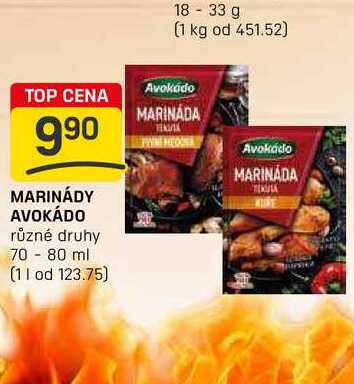 MARINÁDY AVOKÁDO různé druhy 70 - 80 ml 