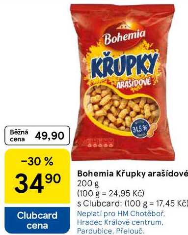 Bohemia Křupky arašídové, 200 g  