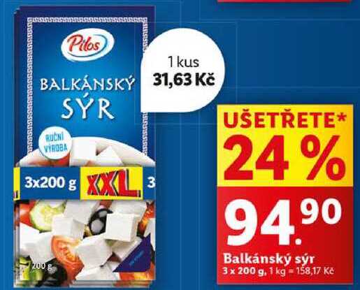 Balkánský sýr, 3x 200 g 