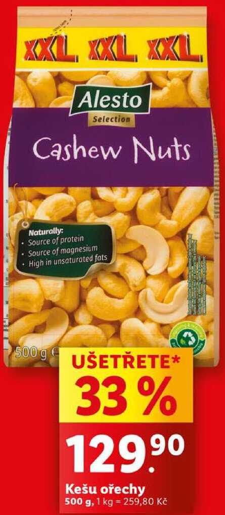 Kešu ořechy, 500 g 