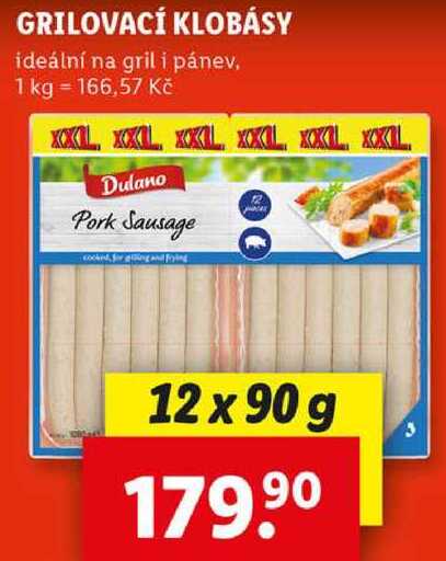 GRILOVACÍ KLOBÁSY, 12x 90 g