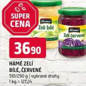 Hamé Zelí bílé červené, vybrané druhy 510-290g