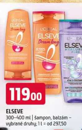 ELSEVE 300-400 ml šampon, balzám vybrané druhy