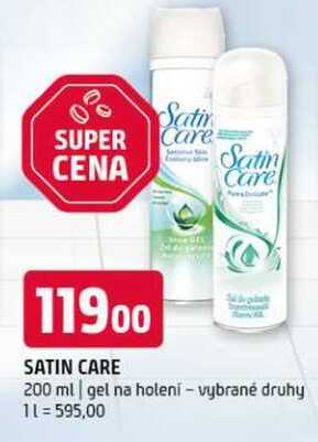 Satin care 200 ml gel na holení vybrané druhy 