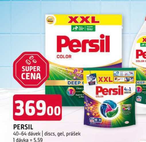 Persil 40-64 dávek discs, gel, prášek 