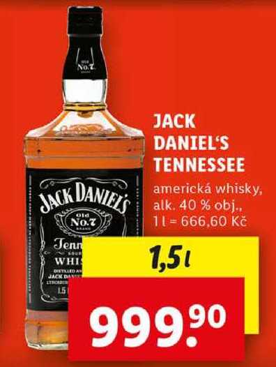 JACK DANIEL'S TENNESSEE, 1,5 l
