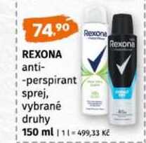 Rexona anti perspirant sprej, vybrané druhy 150 ml 