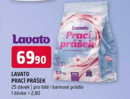 Lavato Prací prášek 2,4 kg dávek pro bilé i barevné prádlo 