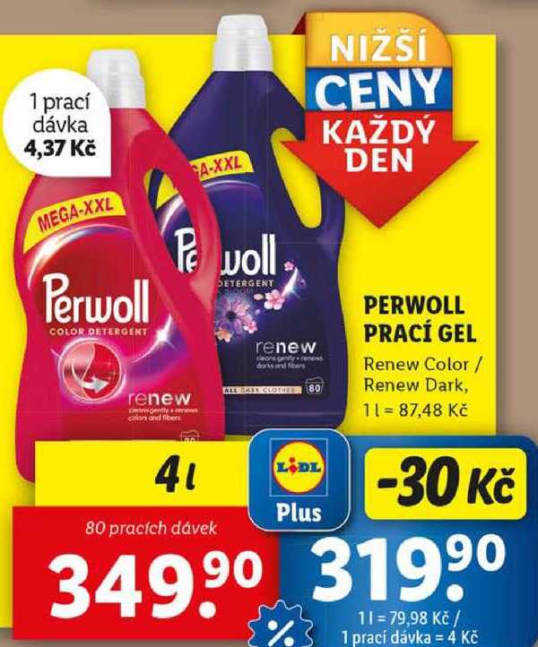 PERWOLL PRACÍ GEL, 80 PD