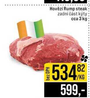 Hovězí Rump steak zadní část kýty cca 3 kg 