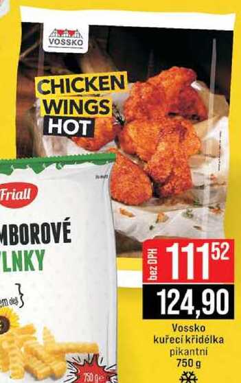 Vossko kuřecí křidélka pikantni 750 g