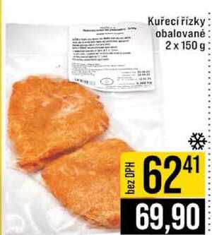 Kuřecí řízky obalované 2x150 g 